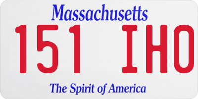 MA license plate 151IH0