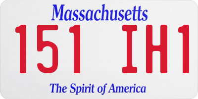 MA license plate 151IH1