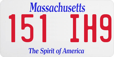MA license plate 151IH9