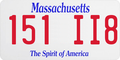 MA license plate 151II8
