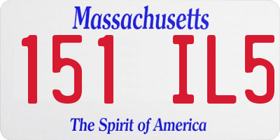 MA license plate 151IL5