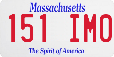 MA license plate 151IM0