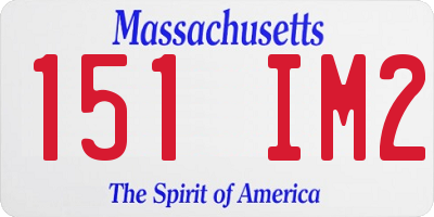 MA license plate 151IM2