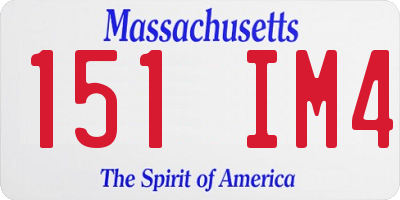MA license plate 151IM4