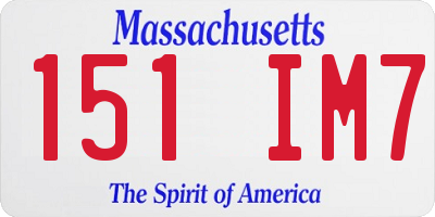 MA license plate 151IM7