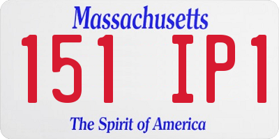 MA license plate 151IP1