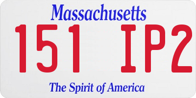 MA license plate 151IP2