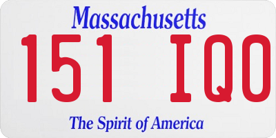 MA license plate 151IQ0