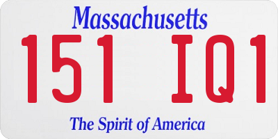 MA license plate 151IQ1