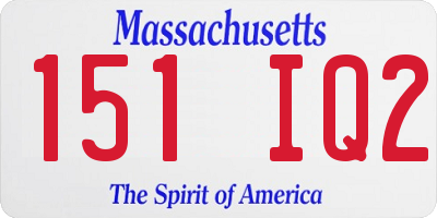 MA license plate 151IQ2