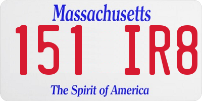 MA license plate 151IR8