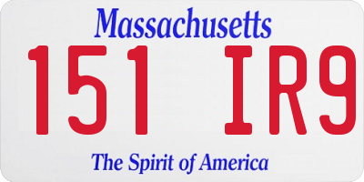 MA license plate 151IR9