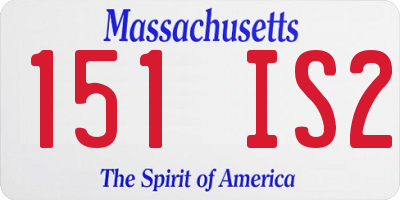 MA license plate 151IS2