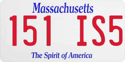 MA license plate 151IS5