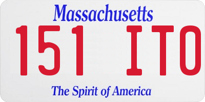 MA license plate 151IT0