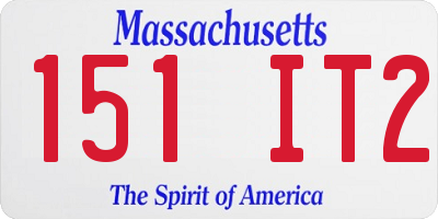 MA license plate 151IT2