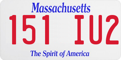 MA license plate 151IU2