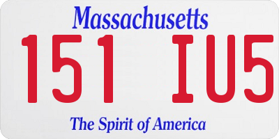 MA license plate 151IU5
