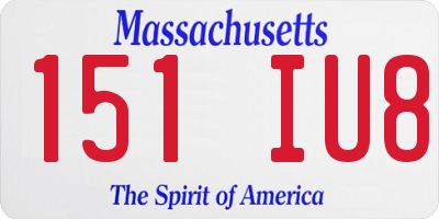 MA license plate 151IU8