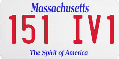 MA license plate 151IV1