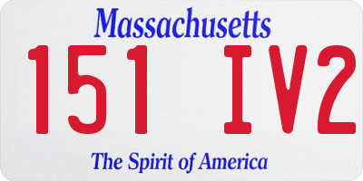 MA license plate 151IV2