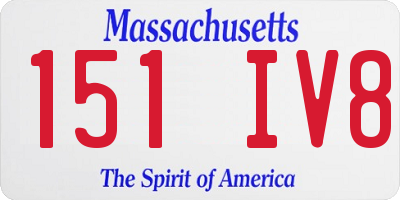 MA license plate 151IV8