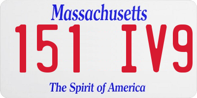 MA license plate 151IV9