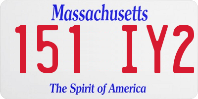 MA license plate 151IY2