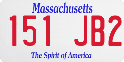 MA license plate 151JB2
