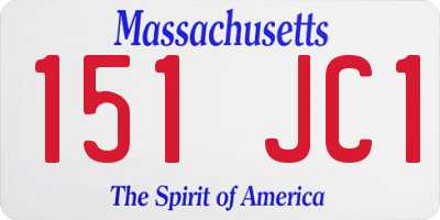 MA license plate 151JC1