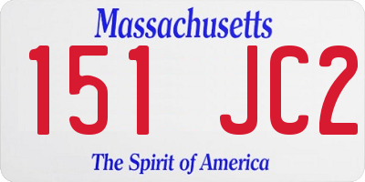 MA license plate 151JC2