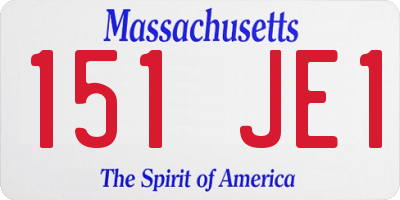 MA license plate 151JE1