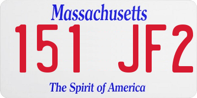 MA license plate 151JF2