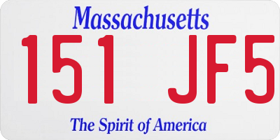 MA license plate 151JF5