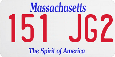 MA license plate 151JG2
