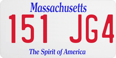 MA license plate 151JG4