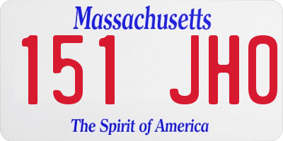 MA license plate 151JH0