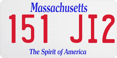 MA license plate 151JI2