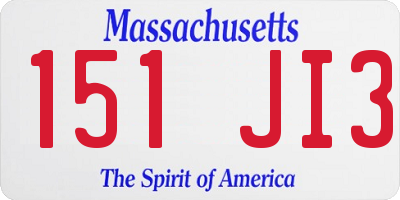 MA license plate 151JI3