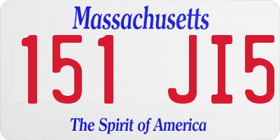 MA license plate 151JI5