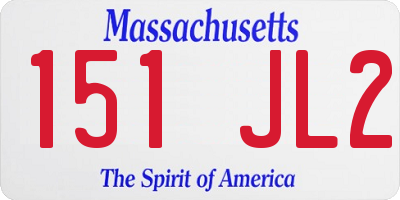 MA license plate 151JL2