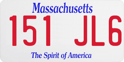 MA license plate 151JL6