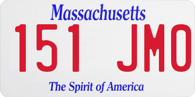 MA license plate 151JM0