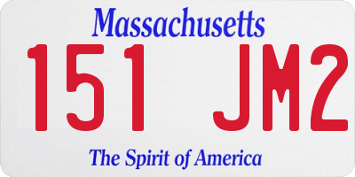 MA license plate 151JM2
