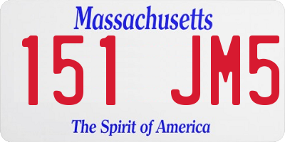 MA license plate 151JM5