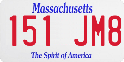 MA license plate 151JM8