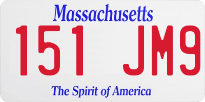 MA license plate 151JM9