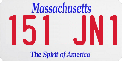 MA license plate 151JN1