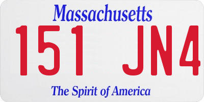 MA license plate 151JN4