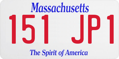 MA license plate 151JP1